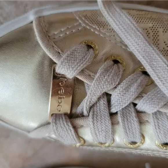 Bebe Sport Gold Metallic Sneakers - Picture 3 of 6